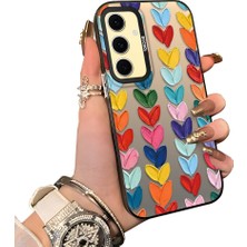 Ucuc Samsung Galaxy S24 Fe Uyumlu Sert Akrilik Arka Silikon Kenar Lens Koruma Kılıf