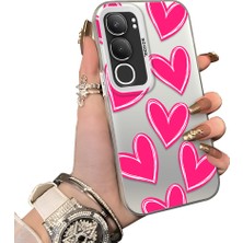 Ucuc Vivo Y19S 4G/Y19S Pro Uyumlu Sert Akrilik Arka Silikon Kenar Lens Koruma Kılıf