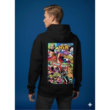 Lenithra Pop Art Coca Cola Sırt Baskılı Unisex Oversize Hoodie