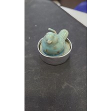 Es Dekor Kuş Tealight Mum Metal Altlıklı 1 Adet