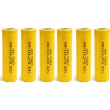 Hda 18650 3.6V 2400MAH 3c Şarj Edilebilir Li-Ion Pil 6 Adet