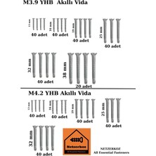 Netzerkoz 420'LI Akıllı Havşa Başlı Vida Seti–10 Çeşit Matkap Uçlu Vida– Akıllı Vida Seti