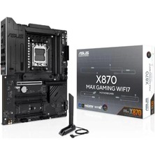 Asus X870 Max Gamıng Wıfı7 Ddr5 8000MT/S 1xhdmı 2xusb 3xm.2 Atx Am5 (Amd Am5 9000/8000/7000 Serileri