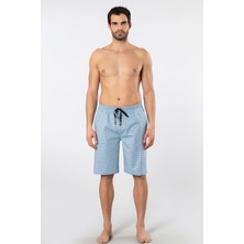 Cacharel Erkek Dokuma Bermuda Tek Alt 2241/MAVI 2