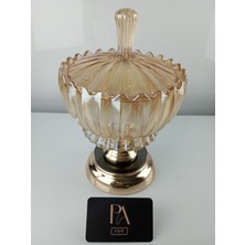 Palpe 17CM Gümüş Kristal Meyvelik Şekerlik Sunumluk Söz Nişan Kız Isteme Çikolatalık Şık Kase Ikramlık