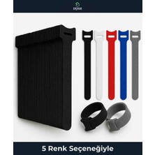 Dizge Premium Cırtlı Kablo Düzenleyici Bant – Çok Amaçlı Organizer (10 Adet)