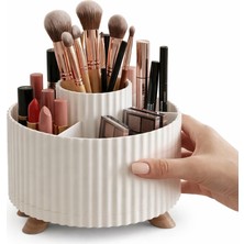 Yapı3D Çok Bölmeli Makyaj Organizeri Siyah | Masaüstü Düzenleyici Kozmetik Standı | Sert Plastik Organizer