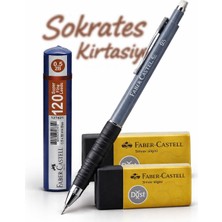 Faber 1345 0.5 Gri Kalem + 120 Li Uç + Gold Edition Sınav Silgisi