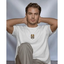 Muhtar Store Pitbull Köpek Baskılı Unisex Oversize Tişört – Minimal Güçlü Pitbull Tasarım