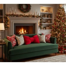 Hobizer Tekstil Dekoratif Fiyonk Puf Yastık 50X40 cm