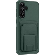 Samsung Galaxy A56 Kılıf Deri Dokulu ve Kartlıklı Şık Tpu Premium Kapak Mlk/bikart