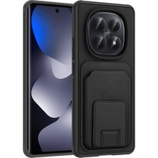 Redmi Note 15 4g Kılıf Deri Dokulu ve Kartlıklı Şık Tpu Premium Kapak Mlk/bikart