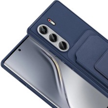 Tele Shop Tecno Camon 40 Pro Kılıf Deri Dokulu ve Kartlıklı Şık Tpu Premium Kapak Mlk/bikart