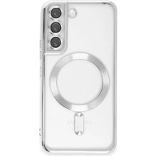 Tele Shop Samsung Galaxy S22 Kılıf Magsafe Halkalı ve Parlak Şık Premium Silikon Kapak Mlk/kross Magneticsafe