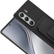 Tele Shop Tecno Camon 40 Pro Kılıf Deri Dokulu ve Kartlıklı Şık Tpu Premium Kapak Mlk/bikart