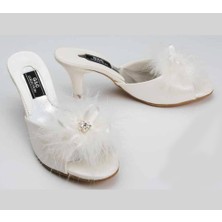 GC Terlikler Taş Kaz Tüyü Çeyizlik Kadın Ev Terlik 130