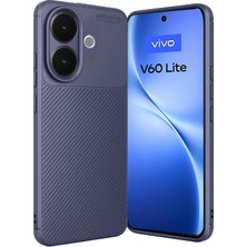 Tele Shop Vivo V60 Lite Kılıf Ultra Dayanıklı Karbon Desenli Silikon Kapak Mlk/a.f.karbon