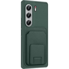 Tele Shop Tecno Camon 40 Pro Kılıf Deri Dokulu ve Kartlıklı Şık Tpu Premium Kapak Mlk/bikart