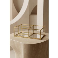Esa Design Esadesign Xl Üç Bölmeli Gold Mücevher Aksesuar Kutusu