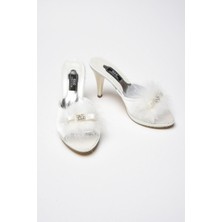 GC Terlikler Gc Ekru Taşlı Kaztüyü Platform Bayan Terlik 175