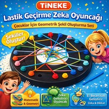 Tineke Lastik Geçirme Zeka Oyuncağı  Çocuklar Için Eğitici Geometrik Şekil Seti