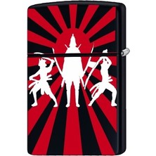 Hero Tasarım Samuray Üçlüsü - Benzinli Metal Çakmak Rüzgar Dayanıklı Yeniden Doldurulabilir Klasik Çakmak | HR1028