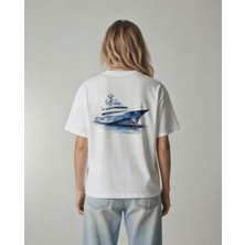 Azura Club Yacht Baskılı Unisex T-Shirt