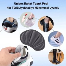 Mawrond Midye Görünümlü, Siyah Renk, Kendinden Yapışkanlı,  Ayakkabı Topuk Vurma Önleyici, Ayakkbıdaki Yırtık, Sökük Gizleyici, 3mm Boşluk Alıcı Ped, 1 Çift