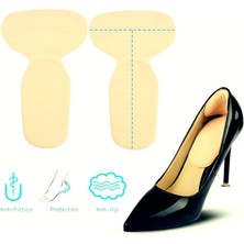 Mawrond -2 ÇİFT AltınKrem Renkli, Ayakkabı  Tabanı  Destekli,  Yumuşak Pamuklu Tekstil , Topuk  Vurma Önleyici Ped ( 2 ÇİFT, Krem, 3 mm)