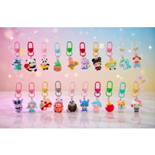 Muhtelif Sevimli Kawaii Anahtarlık Seti – 100'LÜ Karışık Karakter & Hayvan Figürlü Çanta Süsü