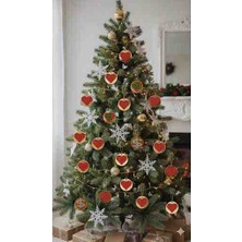 Forester Toys Aynalı Pleksi Üzeri Kırmızı Kalp Figürü Ağaç Süsü 7×7 cm 25 Adet