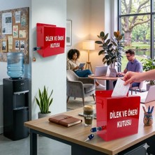 Trend Pleksi Dilek & Öneri Kutusu (Kırmızı UV Baskılı)