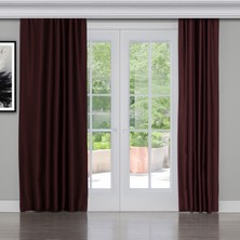 Gauze Fabric Design Blackout Karartma Özellikli Perde Bordo