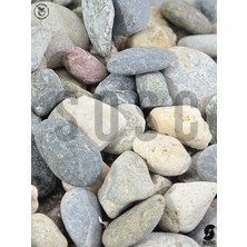 Sosc Natural Sosc Doğal Nazilli Dere Çakıl Taşı, Tamburlanmış Dekoratif Taş, Renkli Dolomit, 2-4 Cm, 3 Kg, Saksı Dibi, Akvaryum ve Bahçe Düzenleme