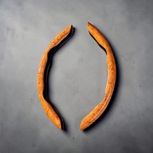 SKY Direksiyon Kılıfı Ahşap Tasarımlı Direksiyon Simidi Koruma Kılıfı 2 Li  Siyah - Kahverengi