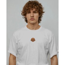 Muhtar Store Kahverengi Poodle Köpek Baskılı Unisex Oversize Tişört – Sevimli Kıvırcık Poodle Tasarım