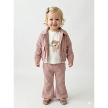 Sugar Pembe Ispanyol Paça Ceket Pantolon Alt Üst Stil Takım