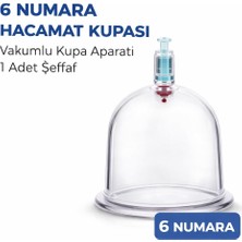 6 Numara Hacamat Kupası 1 Adet Vakumlu Kupa Bardak Dayanıklı Plastik Manuel Hacamat Kabı