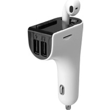 S-Link SL-BT245 Bluetooth Kulaklık ve TF+USB FM Transmitter 5V 3.1A - 5V 1A Şık Tasarım