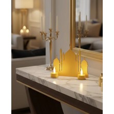 Maxdora 3D Ramazan Cami Dekor 2 Mumlu Işıklı Masa Üstü Biblo - MX002U-7K1AM7