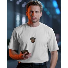 Muhtar Store Rottweiler Köpek Baskılı Unisex Oversize Tişört – Minimal Güçlü Rottweiler Tasarım