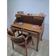 Bengi Ankara Mobilya Çalışma Masa Ilhm 90634 Klasik Takım Dilimli Sandaly Lüks Klasik Ceviz Renk Model