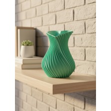 Maxdora 24 cm Turkuaz Kalp Formlu Büyük Boy Vazo Estetik Dekor Ürünü - MX002U-7JKVY8