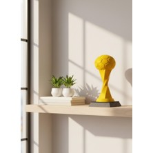 Maxdora Toplu Kupa Sarı 21CM Dekoratif Ödül Tasarım Biblo - MX002U-7JKVD7