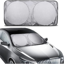 Maxdora Araç Oto Ön Cam Çift Daireli Gümüş Kaplama Güneş Kalkanı BRANDA-(5775) - MX002U-7JOIP0