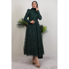 Giza Store Ayperi Tesettür Abiye Zümrüt