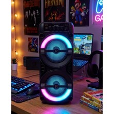 Maxdora Kablosuz Bluetooth Hoparlör LED Işıklı USB ve Tf Kart Destekli - MX002U-7K3DL1