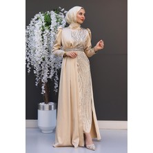 Giza Store Yonca Pelerin Abiye Gold