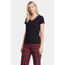 Türen Kadın Ekoseli Pijama Takımı T3618/KIRMIZI