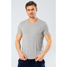Cacharel Erkek Bisiklet Yaka Likrali T-Shirt